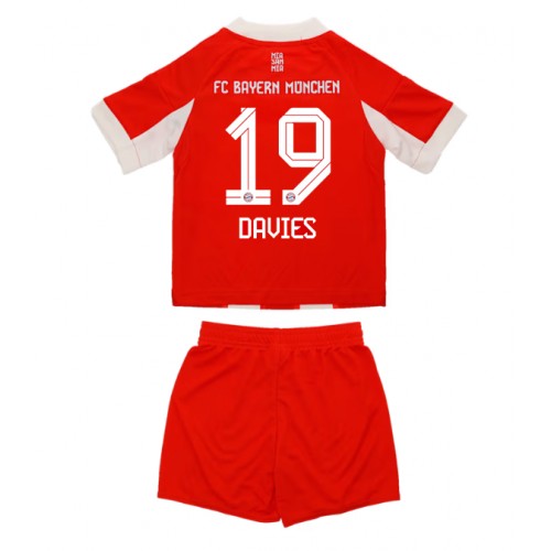 Dres Bayern Munich Alphonso Davies #19 Domaci za djecu 2025-26 Kratak Rukav (+ kratke hlače)